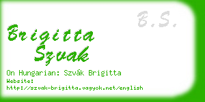 brigitta szvak business card