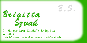 brigitta szvak business card